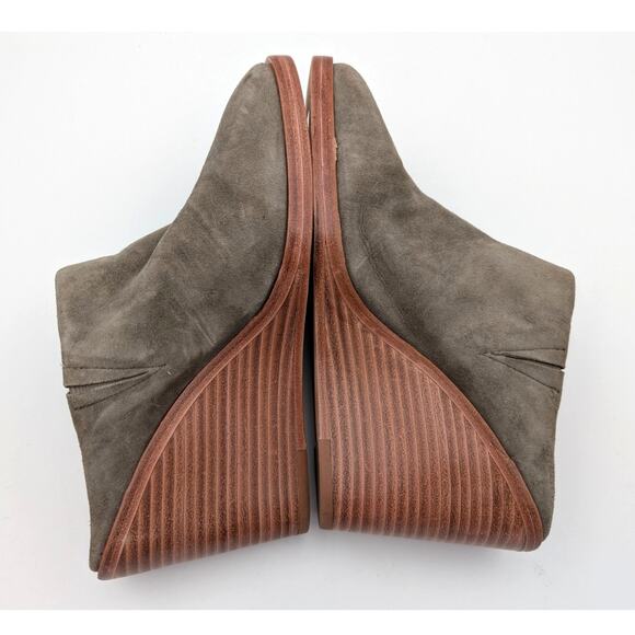 Joie Breana Wedge Mule Shoes Slip-On Almond Toe Women's" Olive Green Size US7B - Picture 6 of 12